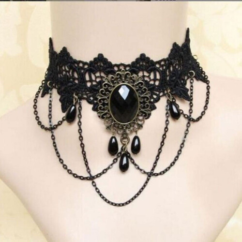 Gothic-Spitzenchoker-Halskette im viktorianischen Stil 2