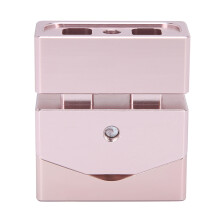 DIY Rose Gold Aluminum Lipstick Mold with 2 Holes for Makeup and Balm