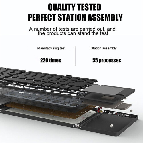 Wireless Portable Mini Folding Keyboard with Touchpad for Android iOS Tablet - Universal Bluetooth Foldable Keyboard 2