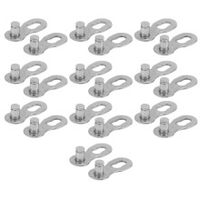10 Pair 10 Speed Steel Bike Chain Link Connectors Silver, Quick Disassembly