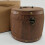 Antique Tea Box Light Brown 1 Set 7.1x5.9x5.9in 7