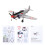 DIY χάρτινο αεροπλάνο μοντέλο 1: 33Scale P-51D Mustang Fighter για λάτρεις των στρατιωτικών παζλ 7