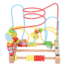 Bright Color Wooden Bead Maze Game – Cartoon Animal Kids Toy, 15 x 22 x 21.3cm
