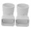 Rainwater Downspout Gutter Elbow Connector White 2 pcs 6