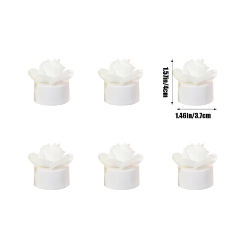 Candele tealight a LED Japceit con petali di rosa (6 pezzi) 2