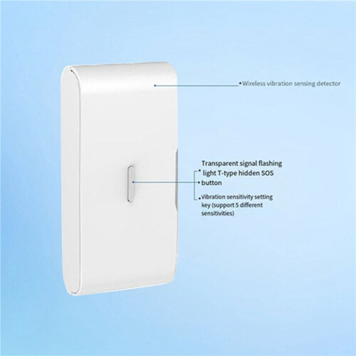 30pcs 433MHz Wireless Vibration Glass Break Detector, Adjustable Sensitivity, Compatible with Alarm Systems 2