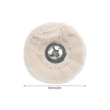 White Cloth Polishing Wheel Flat Type Cotton 50mm for Jewelry & Metal