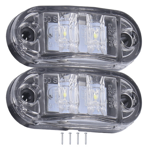 10-30V 2LED Seitenmarkierungsleuchte Weißer Blinker 1