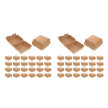 60Stk Burgerboxen Aus Kraftpapier Greaseproof Einweg to-Go Behälter