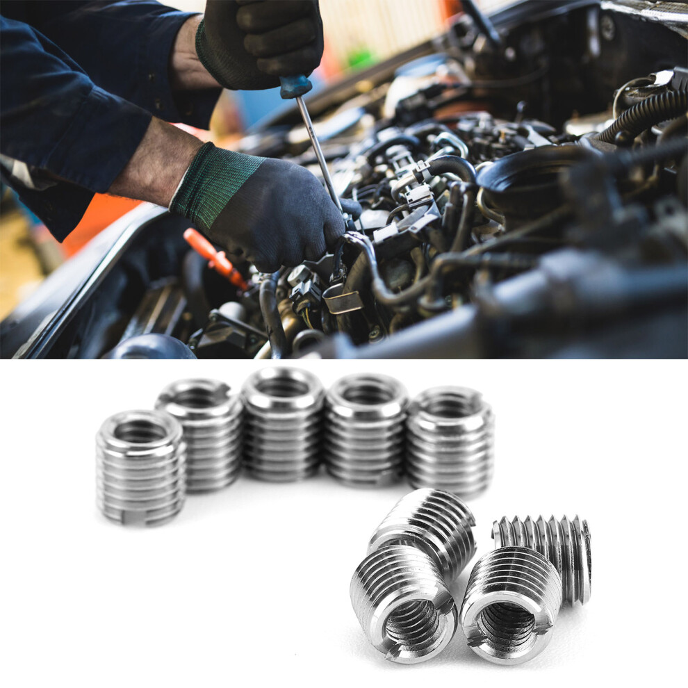 10Pcs Stainless Steel Insert Nut Kit M4-M6 Thread Repair Fasteners 7901391594914