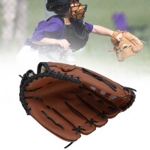 Erwachsenen-Jugend-Leder-Baseball-Handschuh 24,1 cm Atmungsaktiver Softball-Trainingshandschuh Braune