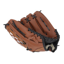 Erwachsenen- und Jugendleder-Baseball-Softball-Handschuh 26,7 cm Braun Atmungsaktiv