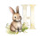 Easter resin rabbit pendants for tree decorations and crafts 2