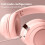 Casque Ankereame Bluetooth 5.3 Hi-Fi pliable 16 h rose 6