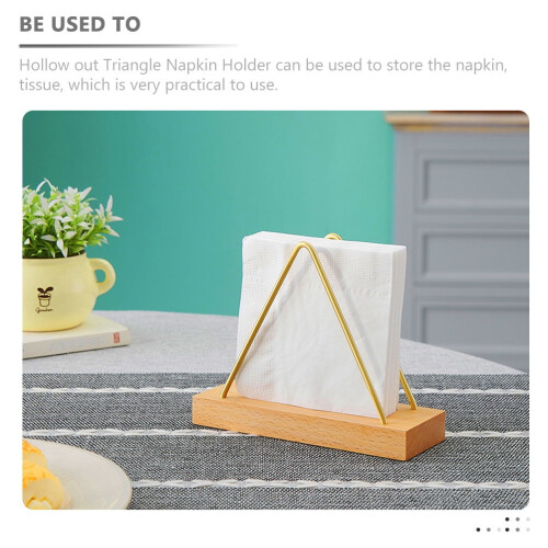 ROSENICE Dining Room Table Decor Solid Wood Vertical Paper Napkin Holder 1