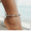 Women's Rustic Ocean Turtle Wood Bead Anklet 4