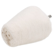 White Cloth Polishing Wheel Cone Shape with Handle for Electric Drill 65mm