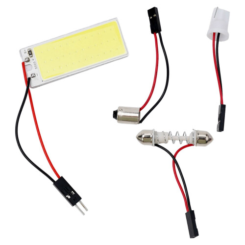 COB LED Light Panel 6000K White T10 Adapter 36LED 2