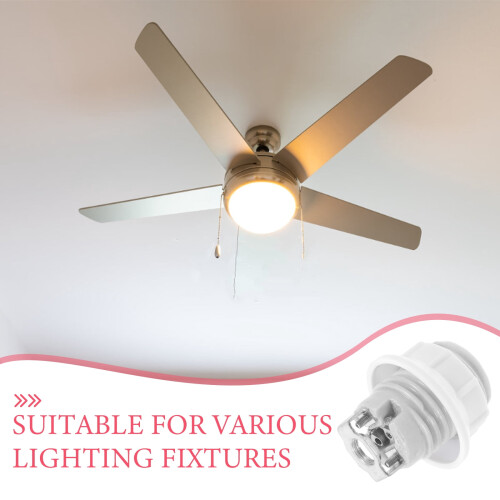 Porcelain Light Socket Base Ceramic White 1Pcs 1.8in 2