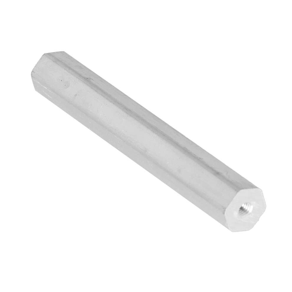 Aluminium Hex Rod 12mm, 10 Pack M4 Holes