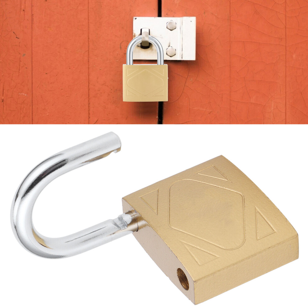 Medium Brass Iron Padlock 40Mm With 3 Keys For Doors Cabinets 6911391912039