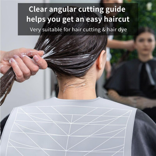 1 Collare per Taglio Capelli In Silicone Impermeabile con Strisce per Parrucchiere