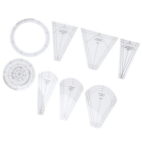 10 Stück Quilting-Lineale – transparentes Acryl-Set