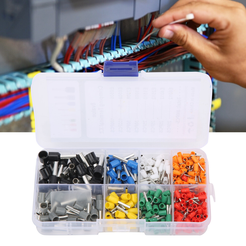 400Pcs Insulated Wire Terminals Kit, Awg 22-10, 20Mm Length 3151391597826