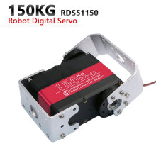 2X 150KG 12V RDS51150 Double-Shaft Digital Metal Robotic Servo with U Mounting Bracket Waterproof 180 Degree