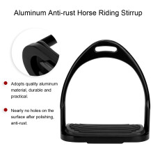 Colorful Aluminum Horse Riding Stirrup, Anti Rust, Lightweight, Black