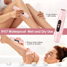 Electric Shaver for Women Waterproof Wet and Dry Hair Razors 2 in 1 Double  Dual Hair Trimmer Detachable  Shaver