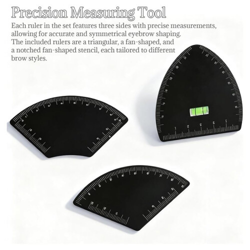 3pcs Eyebrow Stencils Kit for Perfect Brow Shaping Fast Drawing Eyebrow Design Ruler for Microblading 1