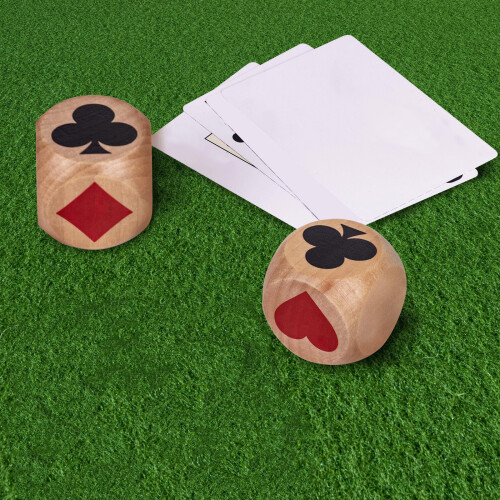 2Pcs Double trumps Marker Dices Replacement Wooden Cubes Dices 1