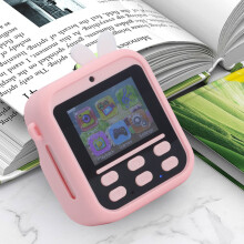 Instant-Druckkamera 48MP Pinkes Kaninchen 2,4" Display 16x Zoom