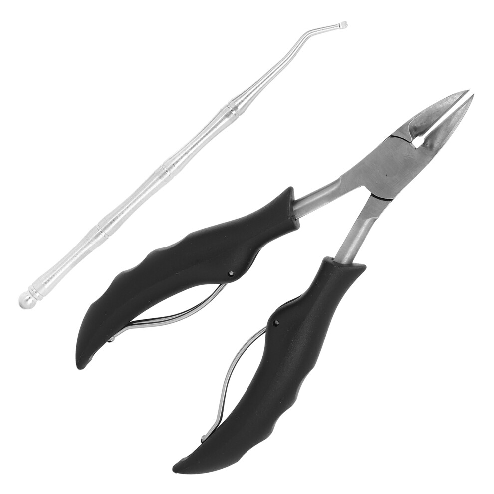 2pcs Stainless Steel Nail Clipper Set with Curved Blades, 13.6cm