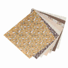 Baumwollstoff-Set, 7 Stück, 25x25cm, gemischte Quadrate für Bettwäsche und Basteln