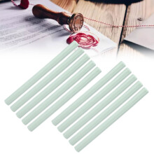 10Pcs MultiColor Sealing Wax Sticks, Small Round Stamp Tools, Green