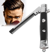 Portable Folding Oil Hair Comb - Lightweight ABS+PC Pocket Brush