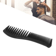 Portable Home Salon Black Wide Tooth Hair Comb for Detangling and Styling