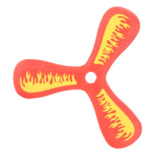 EVA Throw Catch Toy for Kids, 3-Blade Flying Boomerang, Red, 21x11cm