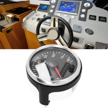3.3in 12V/24V RPM Tachometer Gauge 0-8000RPM White/Amber Backlight