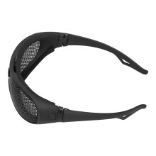 Impact-Resistant PC+Rubber Safety Goggles UV400 Black for Military Outdoor Games