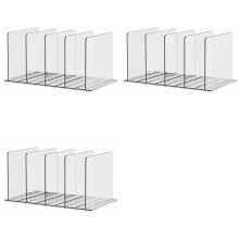 3X Portemonnee-Organizer voor Kast, Plankverdelers voor Kastorganisatie Verstelbare Plastic Handtasorganizers voor Kasten