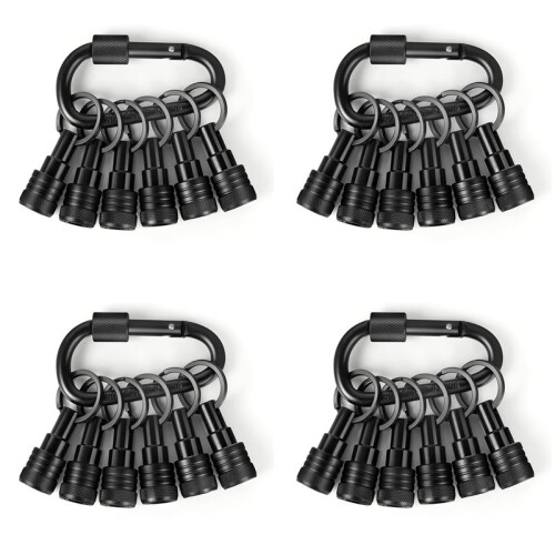 24PCS Bit Holders Keychain, 1/4 Inch Hex Shank Bit Holders, Quick-Change Design for Nut Driver, Screwdriver & Drill Bits