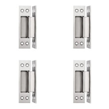 4pcs 4-Inch Concealed Door with Concealed Stainless Steel Wooden Door Concealed Door and Hinge Hidden Hinge Silver
