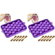 2X Silicone DIY Soap Making Kit Grape Soaps Molds Exquisite Mold for Handmade Soap Making Gift (Without Soaps)
