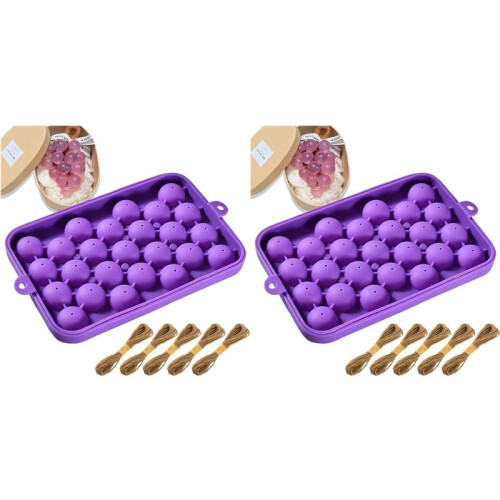 2X Silicone DIY Soap Making Kit Grape Soaps Molds Exquisite Mold for Handmade Soap Making Gift (Without Soaps)