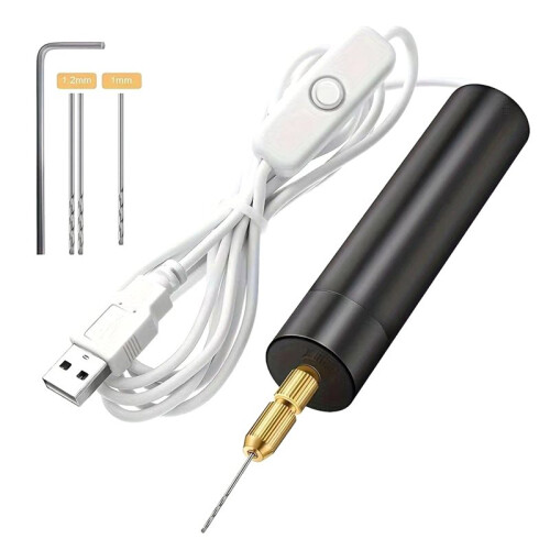 2X Electric USB  Drill Kit USB Drill Rotary Tools Engraver Pen Drilling Jewelry Tools with Drill Bits Power Tools 1