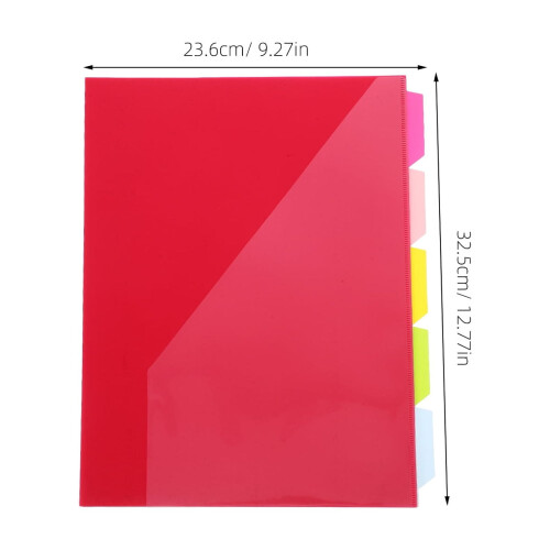 FRCOLOR5 τεμάχια Κλασέρ με πλαστικά μανίκια, διαχωριστικά, τσέπες και γλωττίδες 1