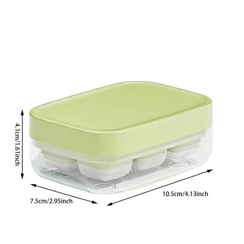 3-Pack Mini Ice Cube Trays with Lids & Bin – 6-Cube, Stackable, Easy-Release, Compatible with Mini Fridges 2